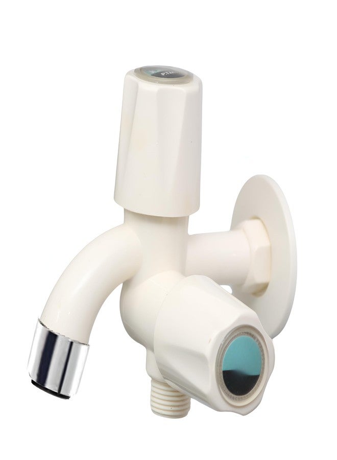 NEW WARE PTMT Bib Cock 2-in-1 Water Tap Faucet with Wall Flange - Versatile Two-Way Bib Tap for Kitchen or Bathroom - Image 1